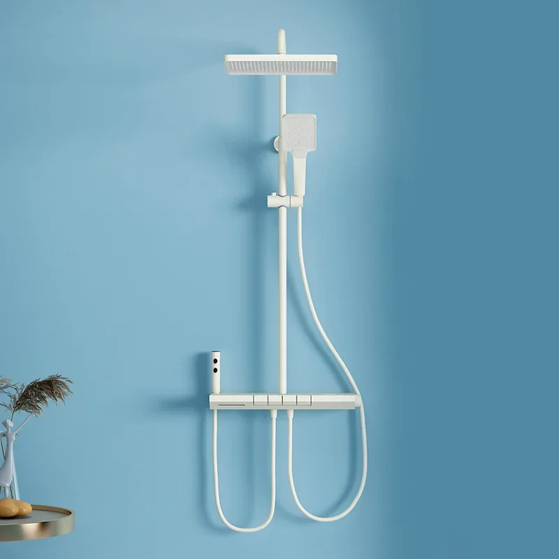 

Cream wind, copper waterway, shower, large storage table, constant temperature, hot and cold, digital display, ambient light