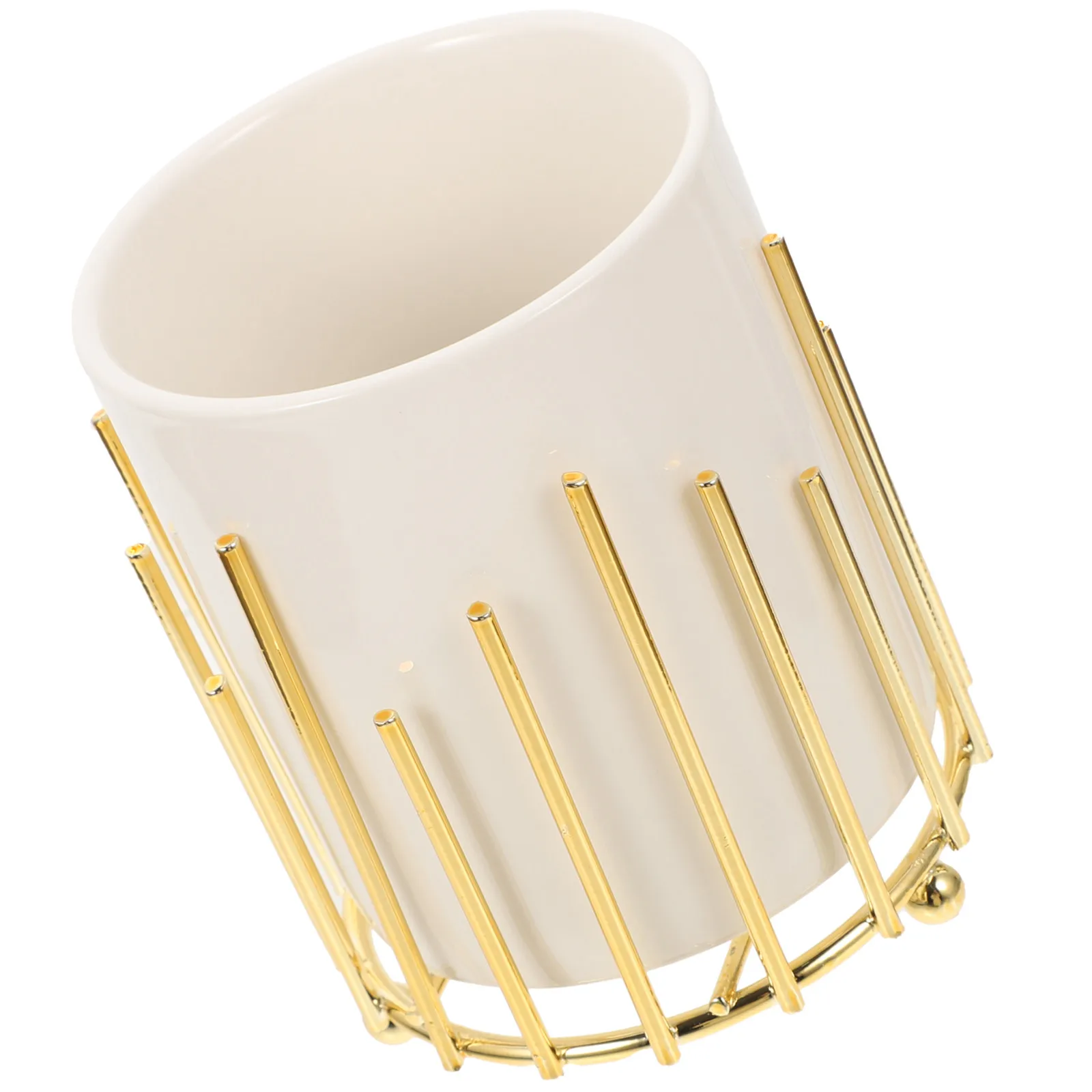 Makeup Brush Holder Iron Art Multifunctional Pen Pencil Organizer Makeup Brush Container Pen Holder Pencil Organizer