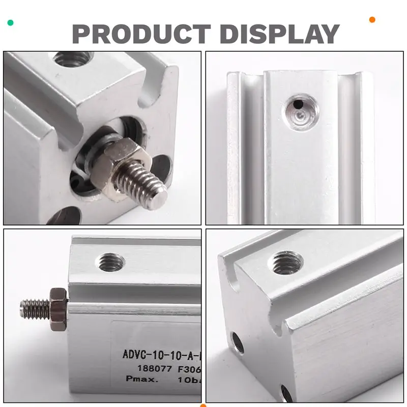Hot Selling-ADVC-10-10-A-P-A Compact Pneumatic Cylinder Short Stroke Pneumatic Cylinder For Automation Equipment Parts,ADVC-10-1