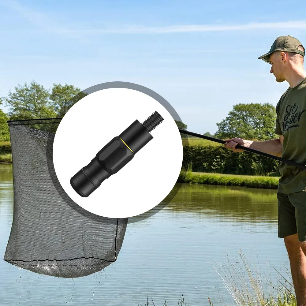 Fish Landing Dip Net Connector Anti-rotation Landing Net Head Adapter Quick Release Fishing Landing Harpoon Fishing Accessories