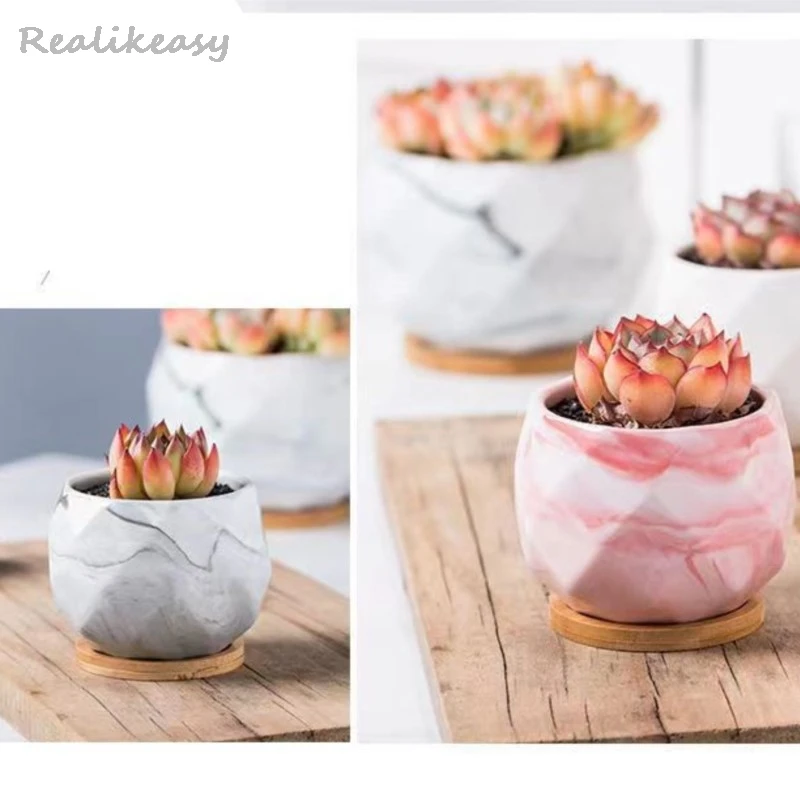 Succulent Flower Pot Ceramic Small Flower Pot Cute and Personalized Creative Chinese Simple Thumb Flower Pot Home Decor LF423