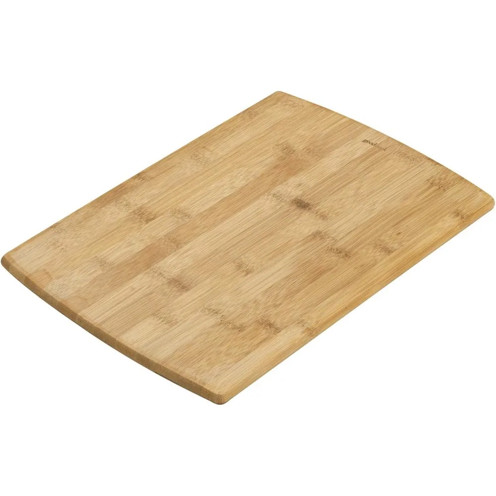 

10 x 14 Bamboo Cutting Board, Durable Edge-Grain Wood, Moisture-Resistant, Knife-Friendly, Wooden Chopping Boa