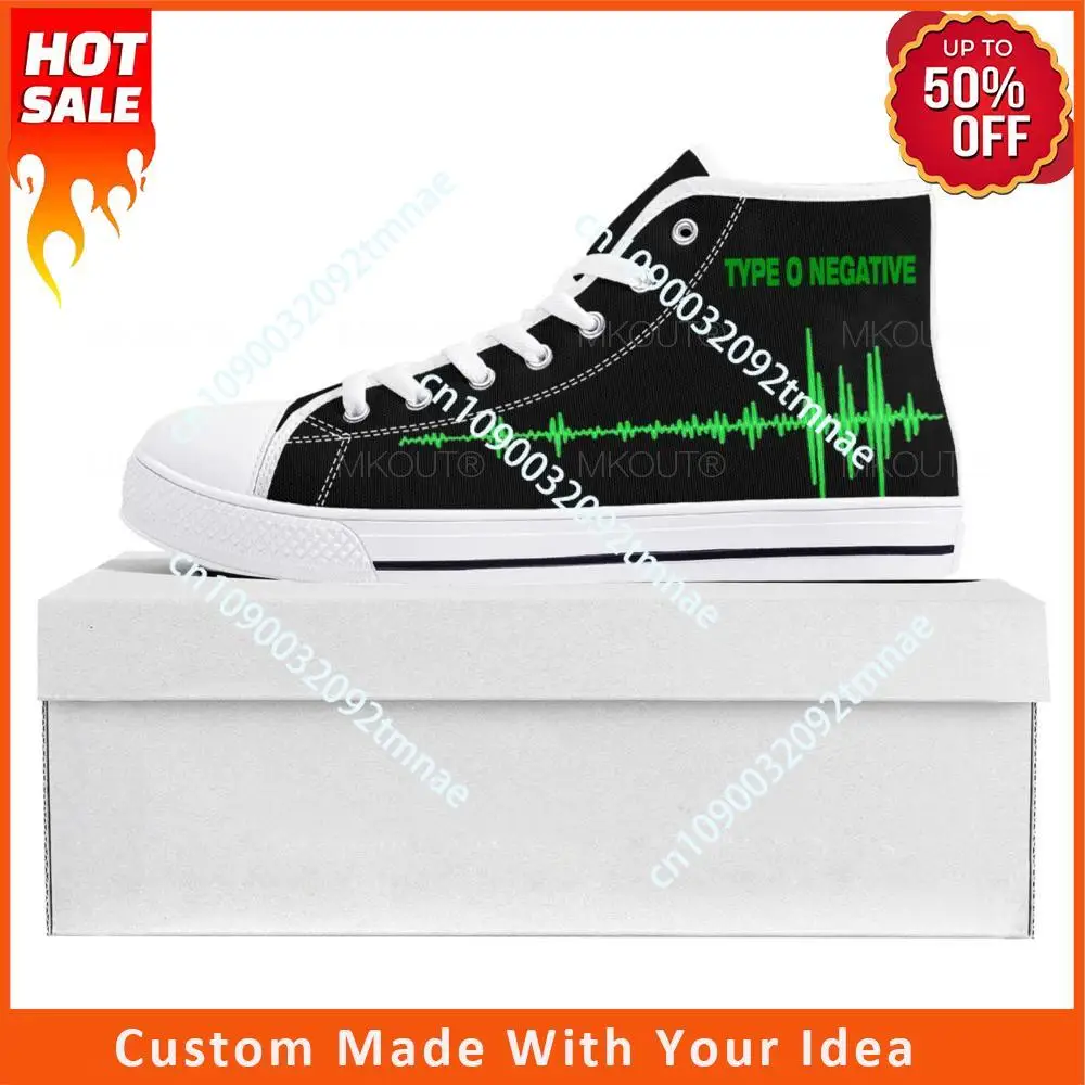 

Type O Negative Metal Rock Band High Top High Quality Sneakers Mens Womens Teenager Canvas Sneaker Couple Shoe Custom Shoe White