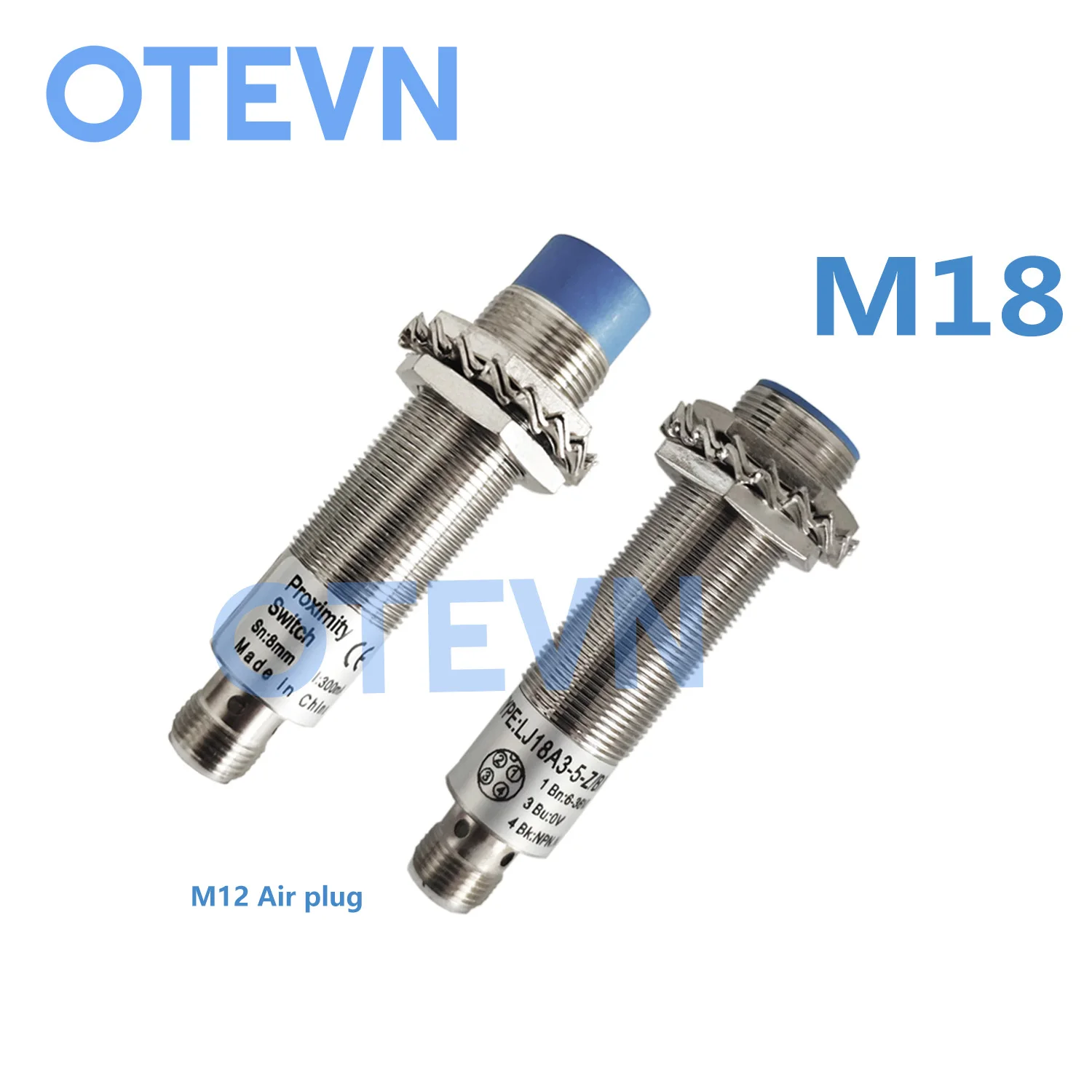 M18 OTEVN Proximity Sensor Switch DC LJ18A3 Inductive Detection Approach  6V-36V PNP NPN Normal Open Close Automation PLC