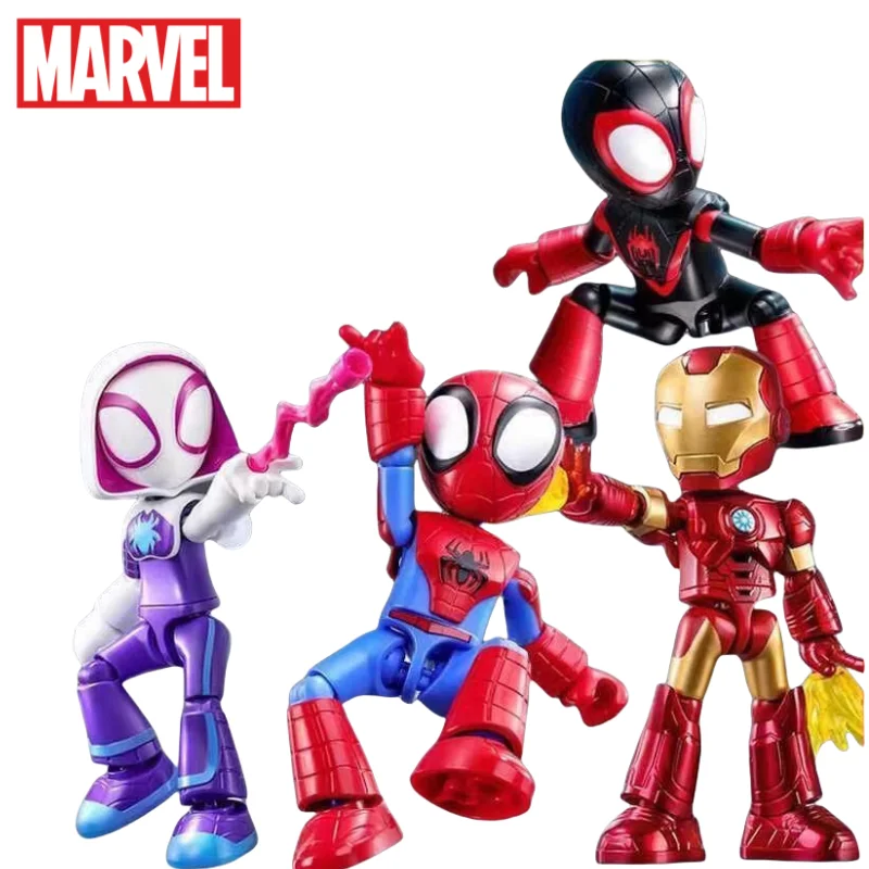 

Marvel Spiderman Iron Man Spider Gwen Personalized Anime Movie Children's Toy Figure Cartoon Creative Assembly Building Blocks