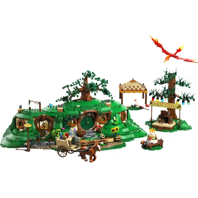 

2025 new product Shire Castle tree bag bottom hole model building blocks DIY assembly toys children adult birthday gifts