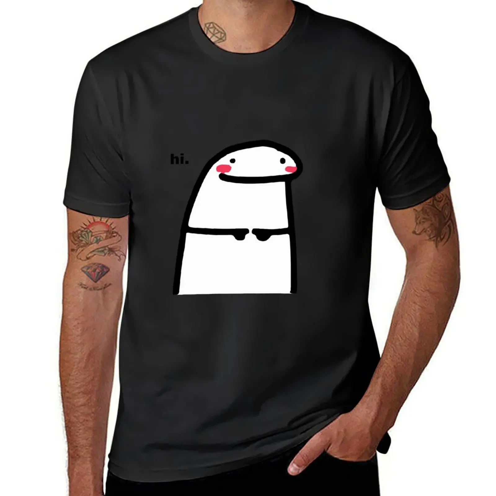 Shy Flork, hi. T-Shirt plain Aesthetic clothing customs kawaii clothes men clothing