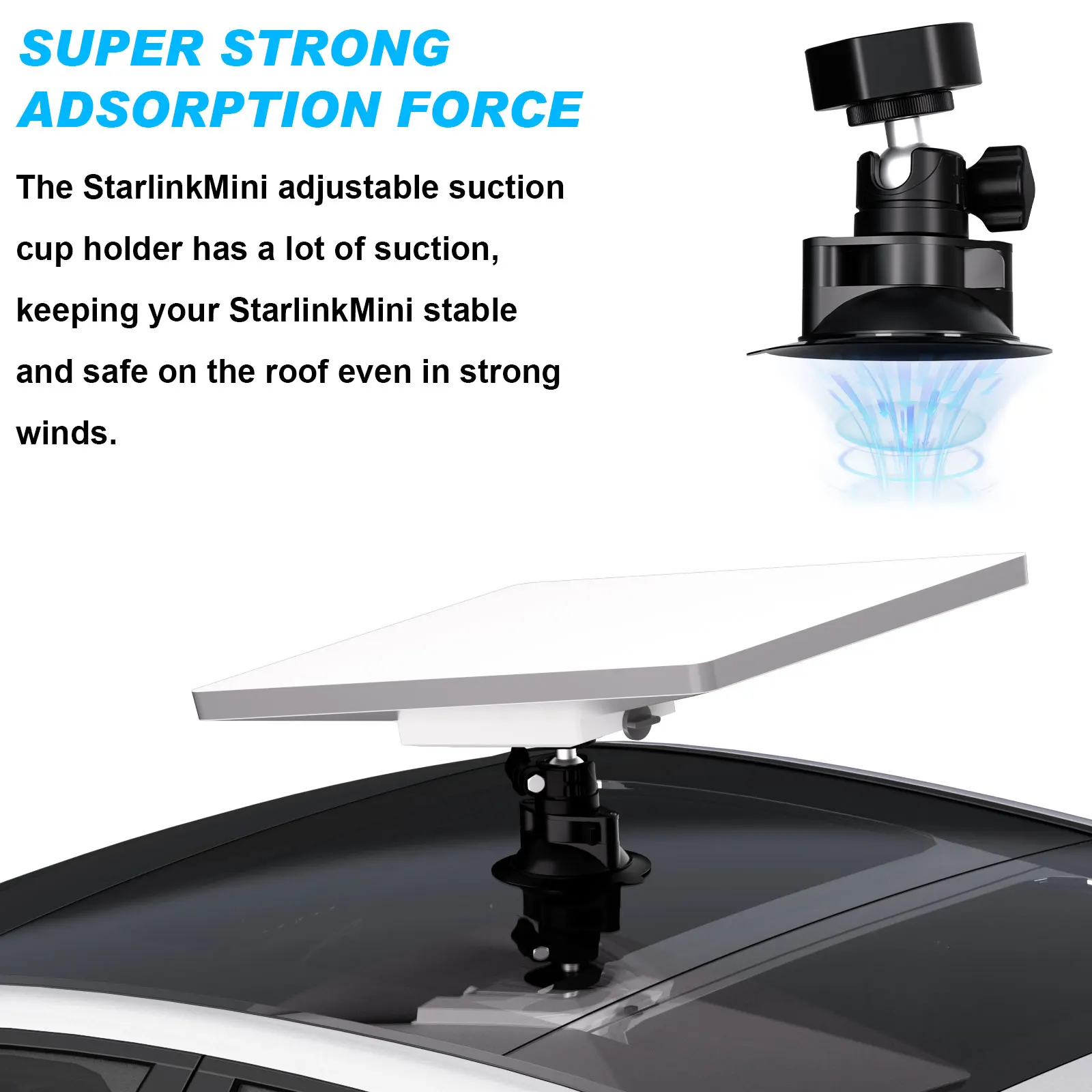 Starlink Mini: soporte ventosa para coche y barco, instalación rápida - imagen 5