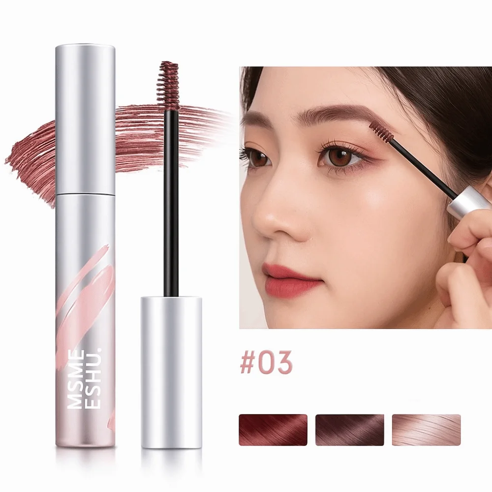 Crema para teñir cejas Natural, duradera, con cepillo plegable, lápiz para teñir cejas, resistente al agua, a prueba de sudor, máscara para cejas, estilismo para cejas