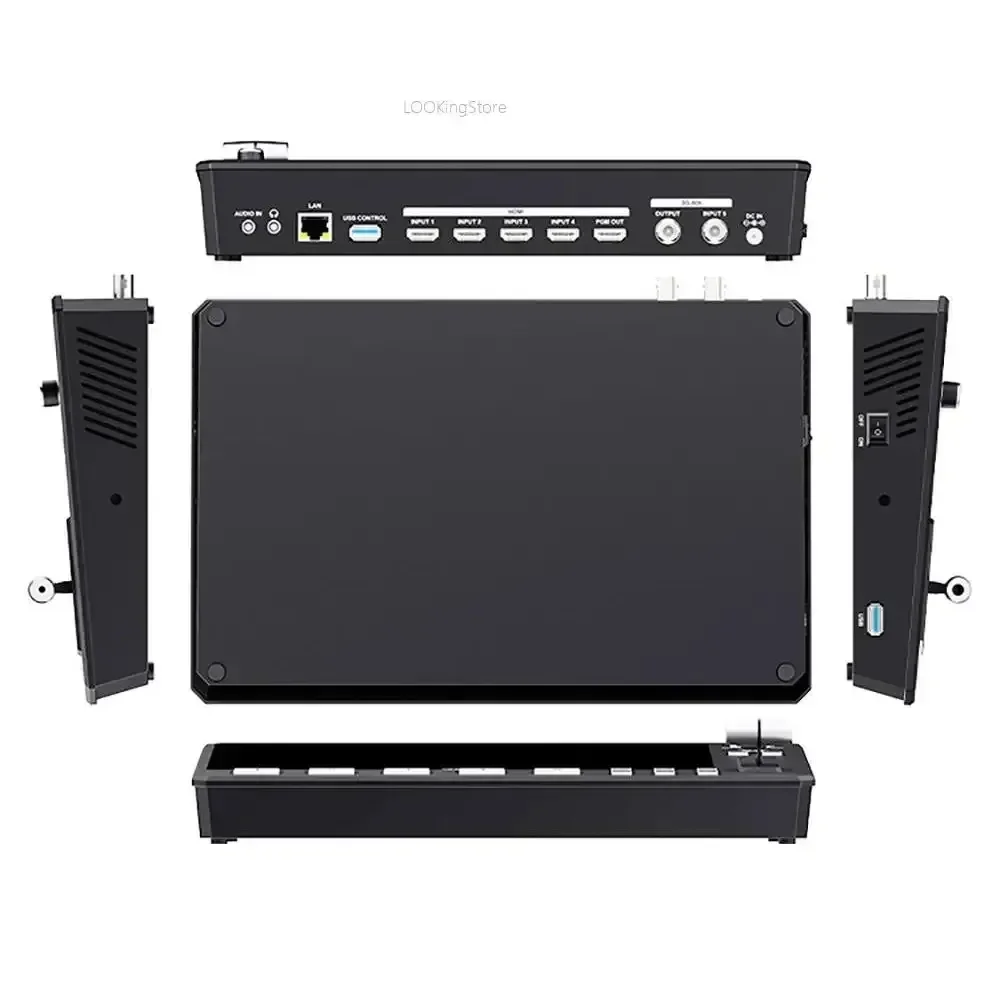 FEELWORLD L4 Multi-Caméra Commutateur 4xHDMI 1xSDI USB3.0 Live Streaming 10.1 "LCD 13 Transitions 5 PIP Modes 1080p