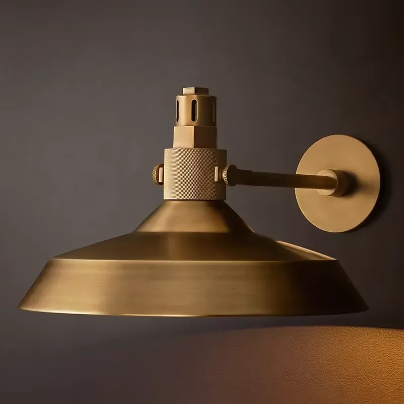 Industrial Vintage Wall Sconce American Retro Indoor Wall Lamp for Bedroom Bedside Living Room Balcony Corridor Adjustable