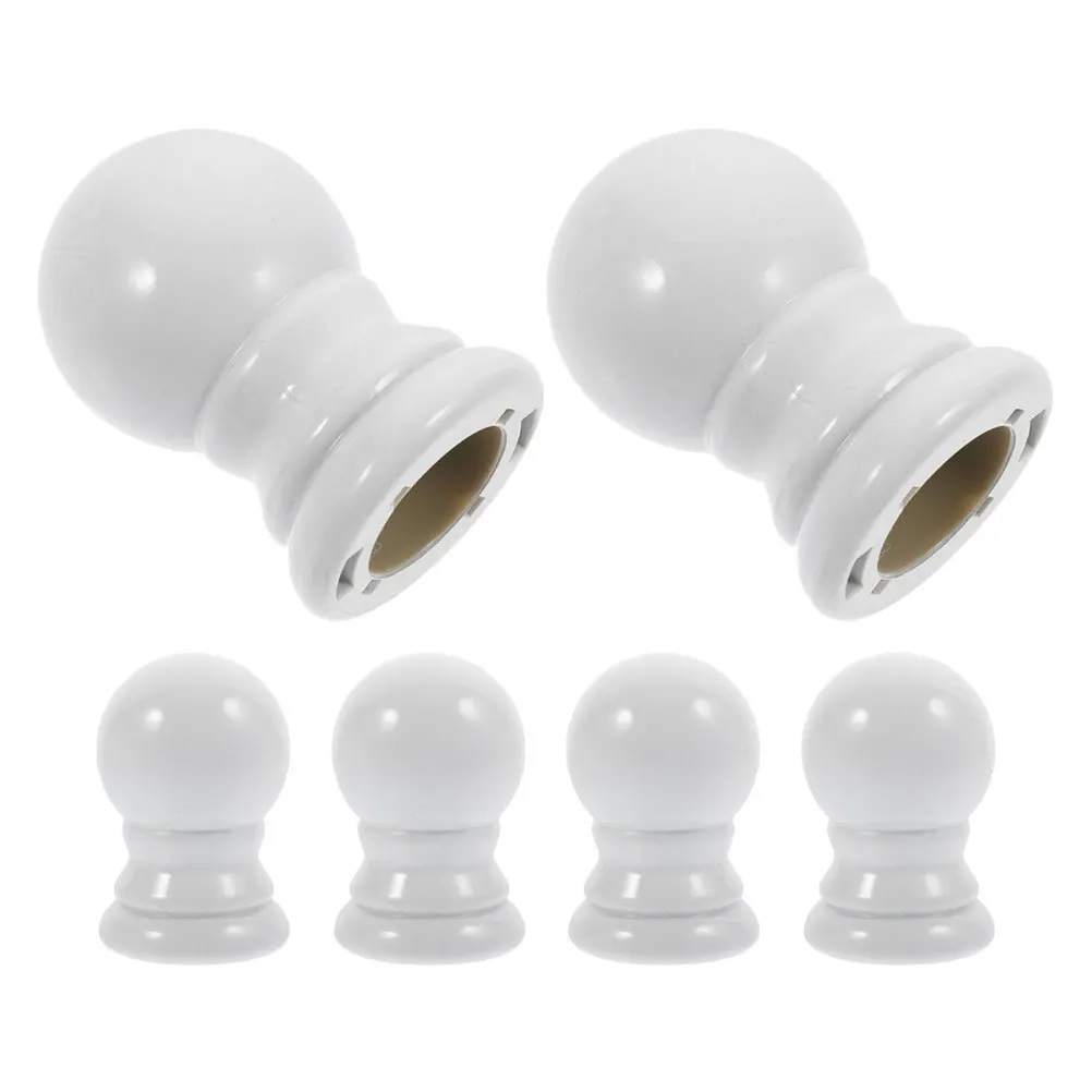 

6Pcs Flagpole Ball Topper Round Ball Head Durable ABS Material Easy Install Replacement Flag Pole Finial Outdoor Decoration