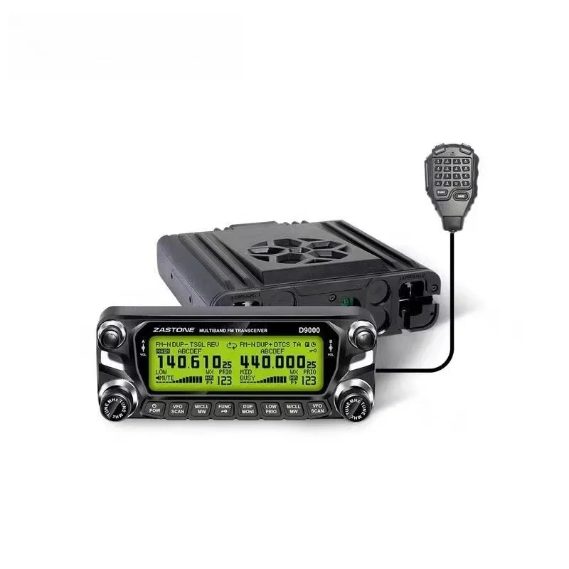 2023 Zastone D9000 50W Car Walkie Talkie 50km Dual Band U/V Mobile Radio HF Transceiver CB Radio Station 136-174MHZ 400-520MHZ