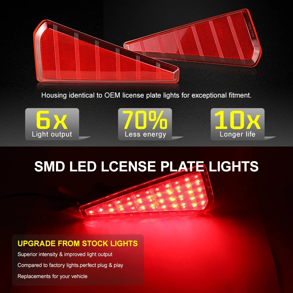 2 قطعة سيارة لتويوتا نوح فوكسي 80 سلسلة 2014 2015 2016 2017 2018 LED المصد الخلفي عاكس الفرامل ضوء مصباح الضباب الخلفي #5