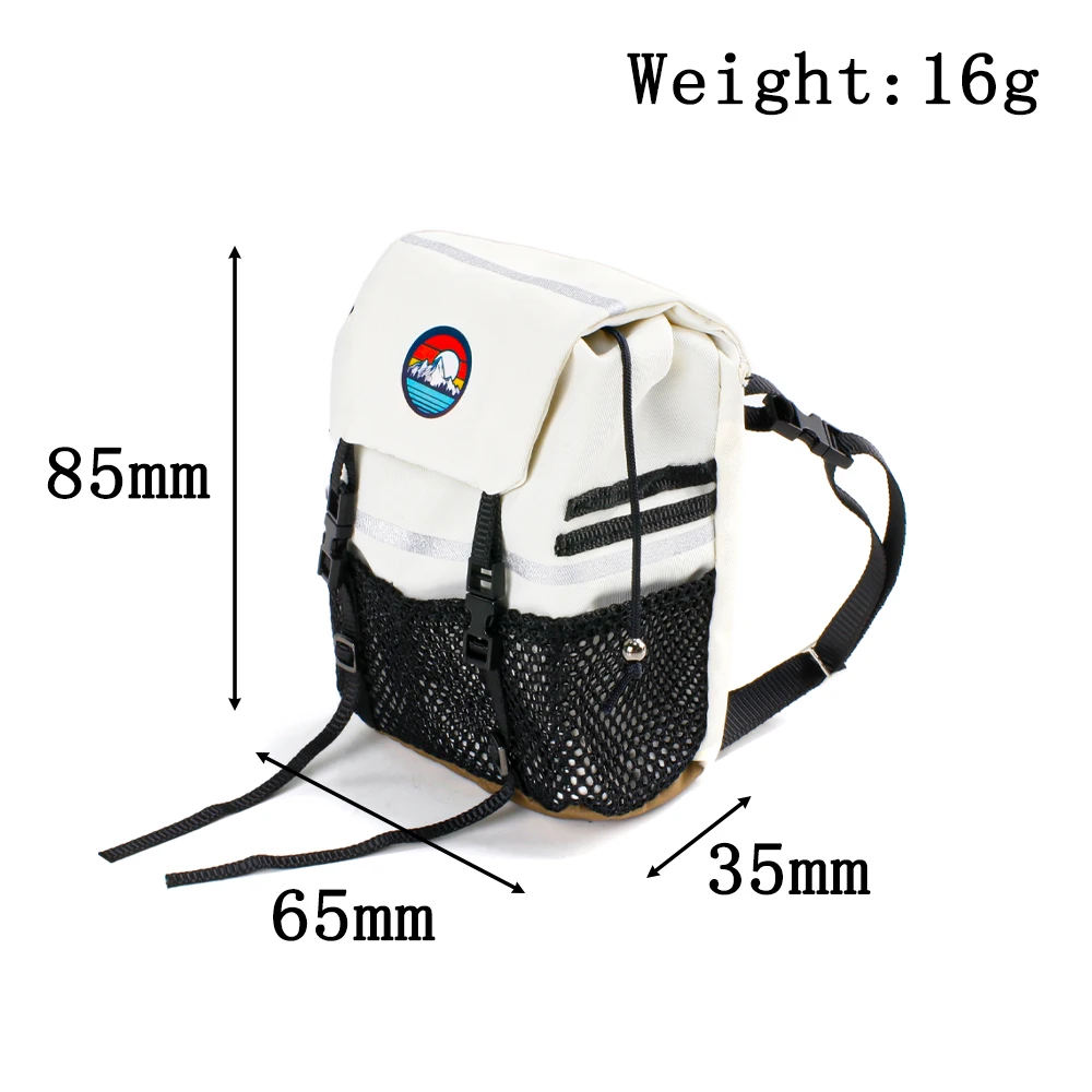 Simulation Backpack Shovel Storage Bag Luggage Bag Handbag Decoration for 1/8 1/10 RC Crawler Car Axial SCX10 Traxxas TRX4 D90