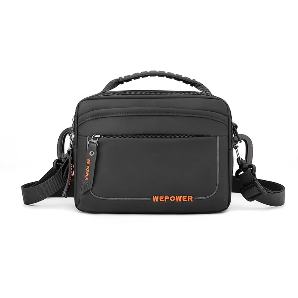 

Multi-pockets Men's Shoulder Bag Multifunctional Waterproof Business Crossbody Bag Large Capacity Adjustable Nylon Waist Bag