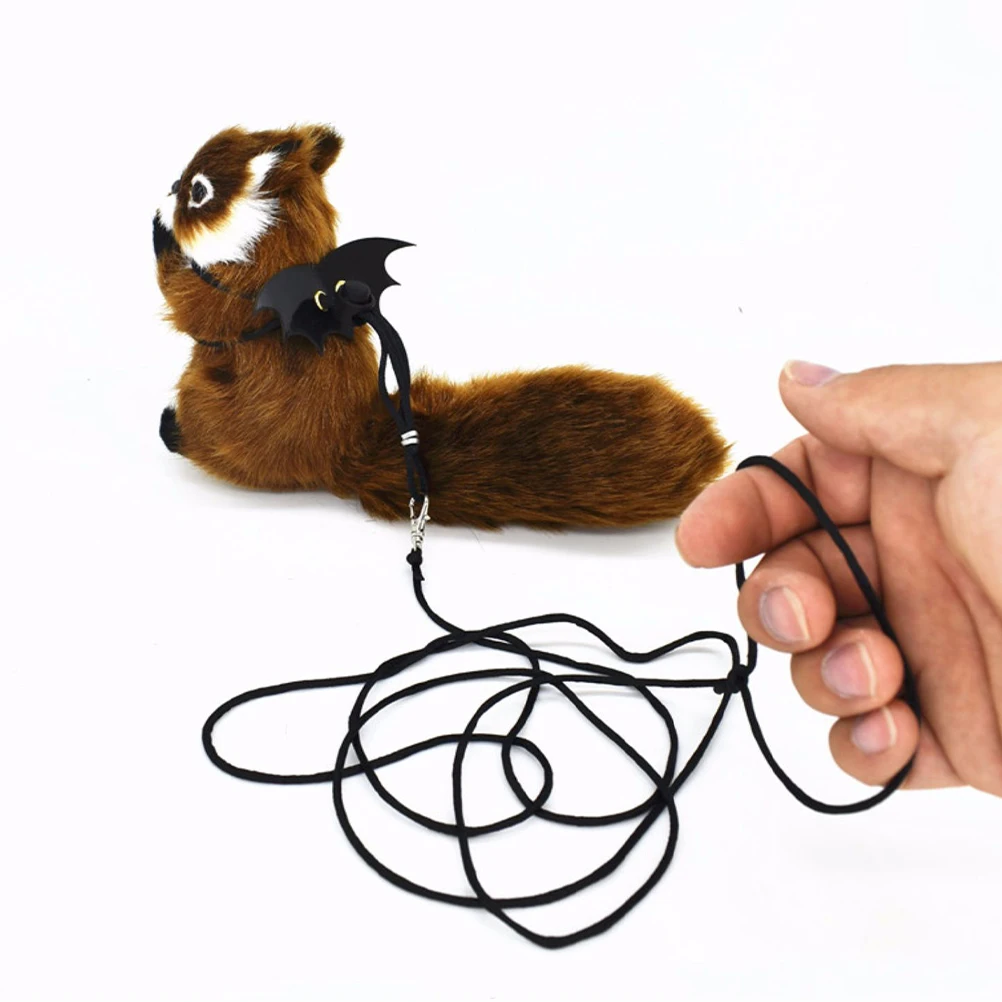 

2Pcs Adjustable Small Animal Harness Wing Design Rope Length 150cm Durable Hamster Squirrel Leash Outdoor Traction