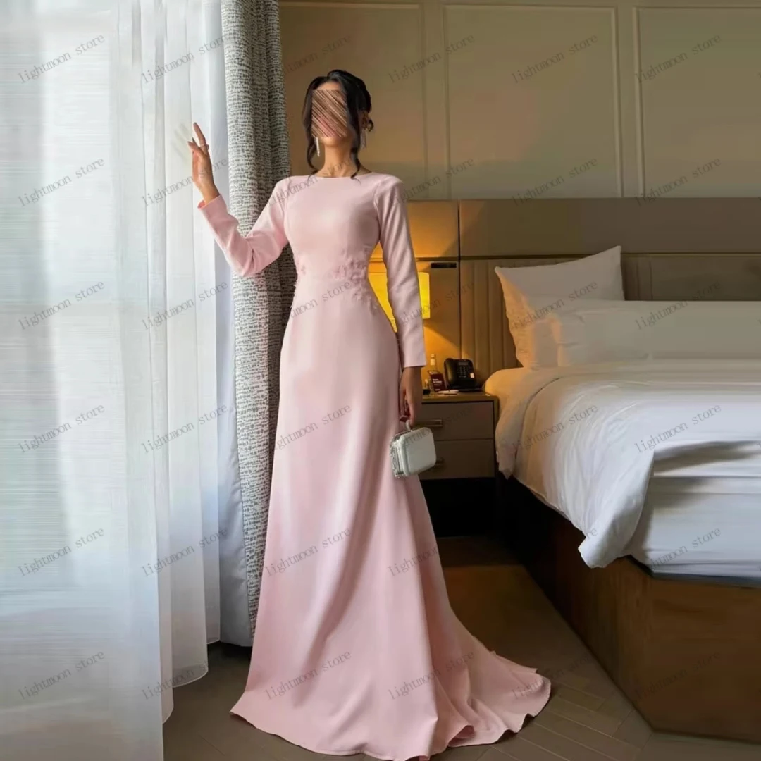 

Элегантные вечерние платья Гламурное платье для выпускного вечера с длинными рукавами Халаты Скромная длина до пола Гламурные платья Vestidos De Gala по индивидуальному заказу 2026