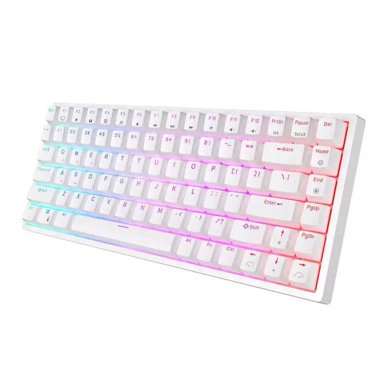 2025 RK84 75% RGB Triple Mode Mechanical Keyboard BT5.0/2.4G/USB-C 84 Hot Swappable Bluetooth Wireless Gamer Keyboard