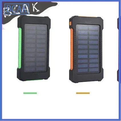 200000mAh   Solar Power Bank New Portable  Lanyard Compass External Battery Outdoor Camping Charging Powerbank