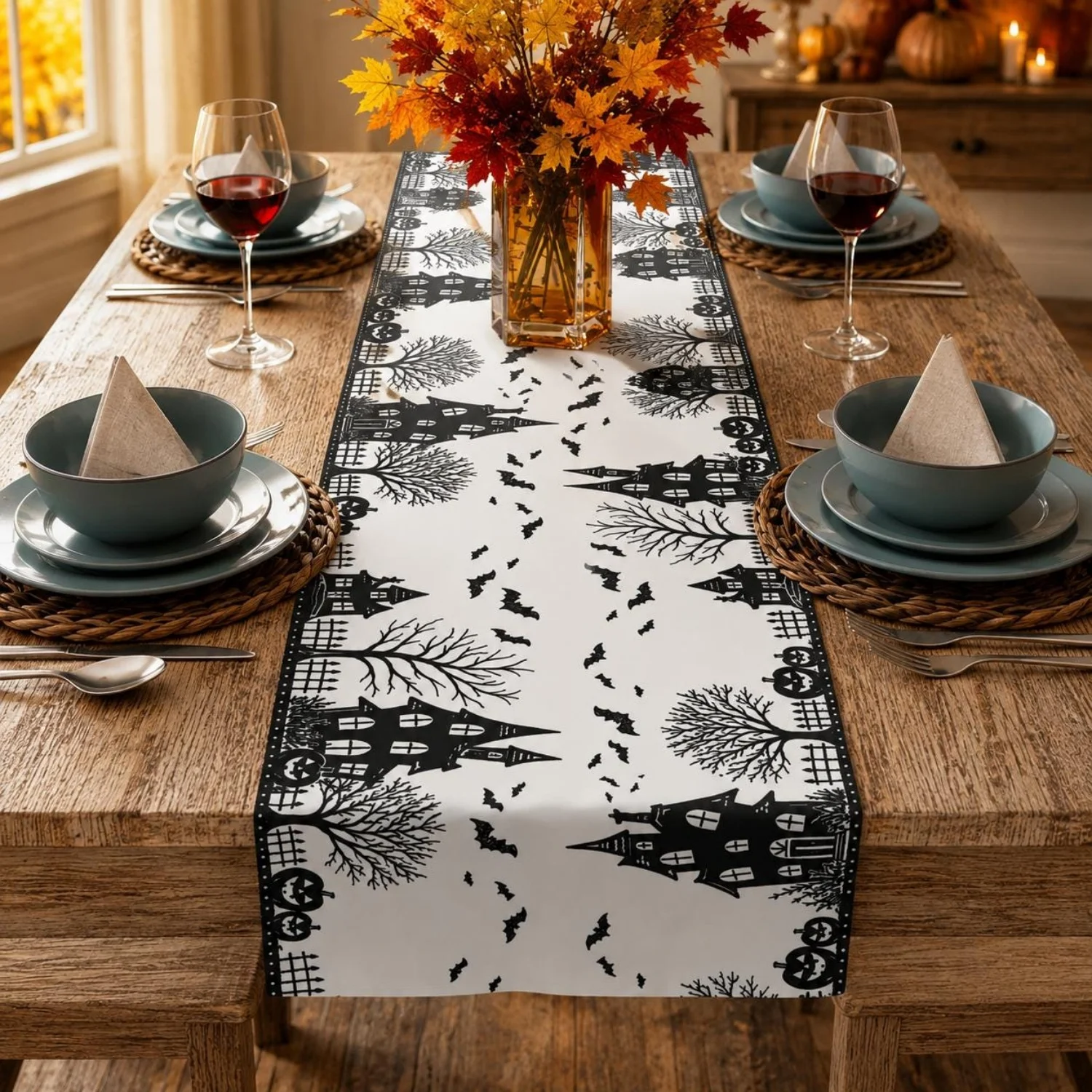 Perili Ev Cadılar Bayramı Masa - Christmas Table Runner incelemesi ve fiyatı