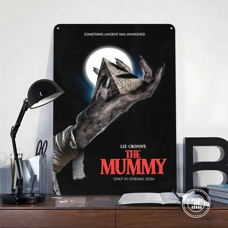 The Mummy Movie Personalized 3D Textured Metal Poster Wall Art Vintage Tin Signs for Luxury Decoration Home Decor Accessories