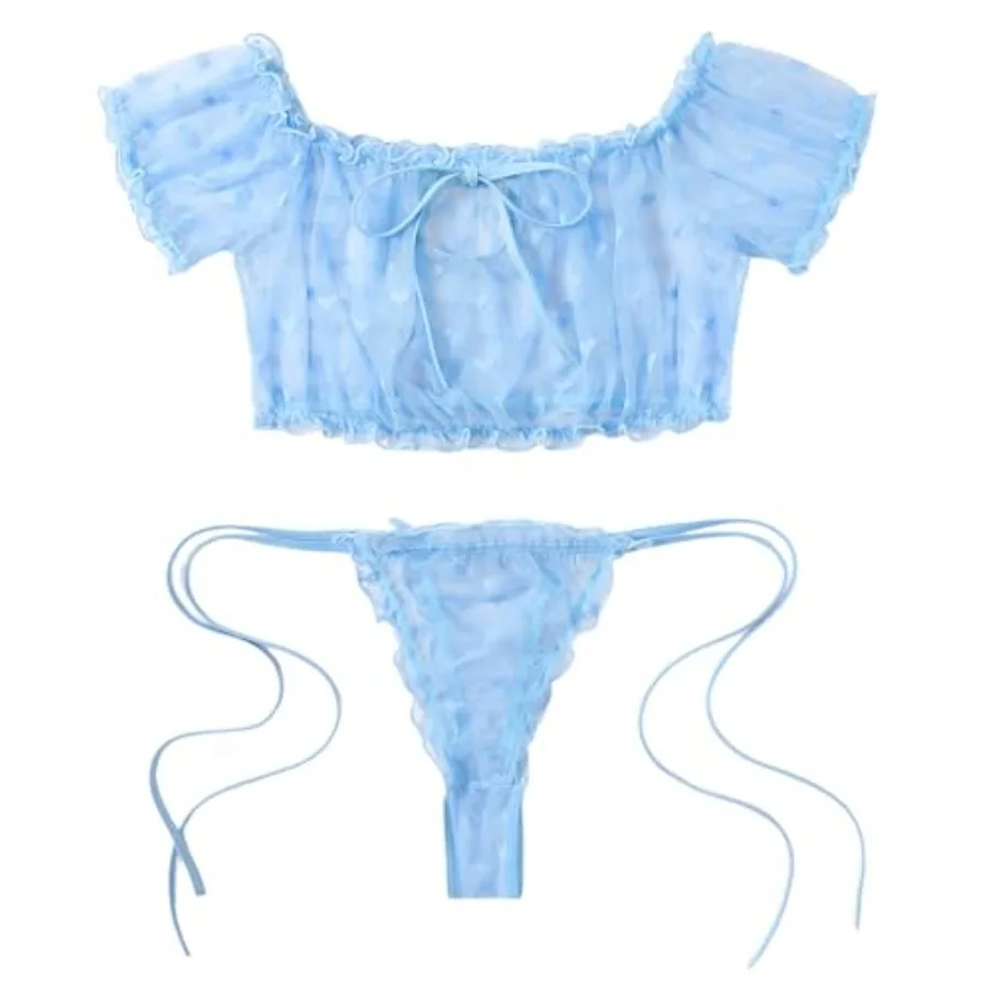 

Women's Daisy Lingerie Bra Panty Set 2 Pieces Lingerie Set Sexy Babydoll Lingerie