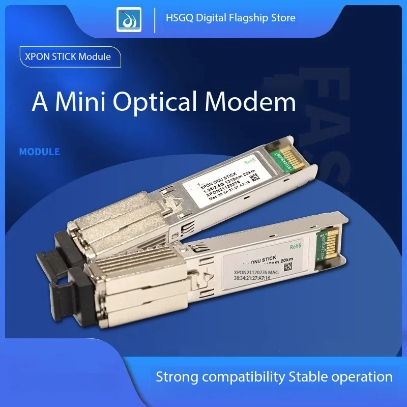 

HSGQ-XPON-STICK ONU 1310/1490nm 20KM 1.25G/2.5G SFP Pon xpon gpon epon Stick с разъемом MAC PPPoE IPoE HGU SC OLT ONU MAC