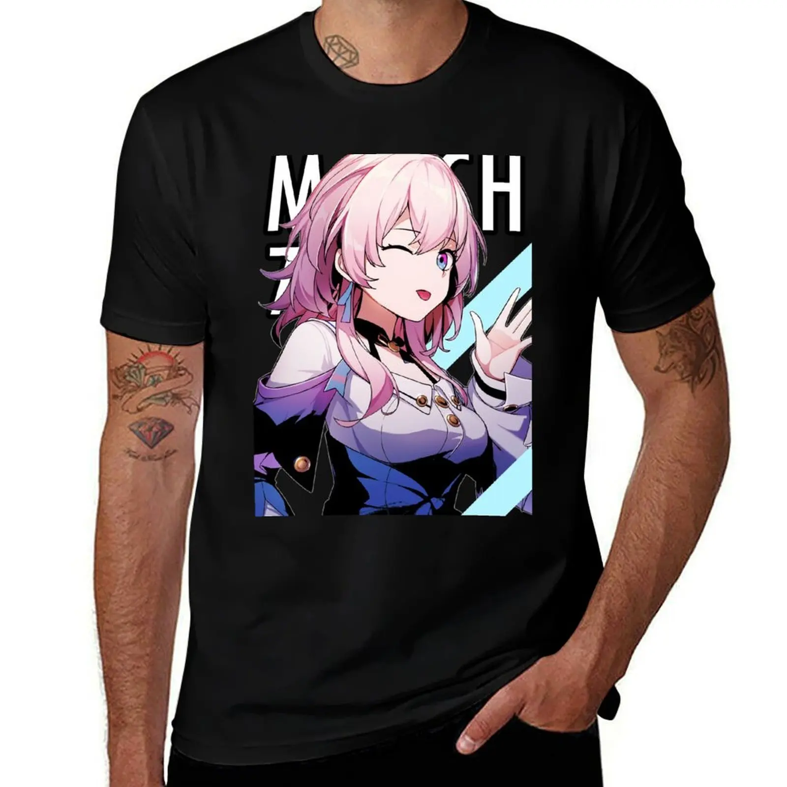March7th honkai star rail Shirt Fan March 7th Star Rail T-Shirt Utility Work Short Sleeve Top