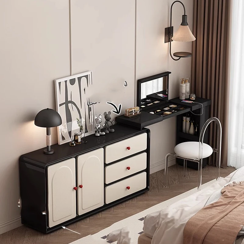 Light Mirror Make Up Table Dressing Set Chest Drawers Chair Storage Console Corner Desk Mesa De Maquillaje Bedrooms Furniture