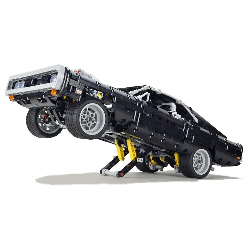 Technisches Auto Dodge Charger Rennwagen Bausteine Modell Ziegel Spielzeug im Film Fast Furious Fahrzeug Geschenke für Freund