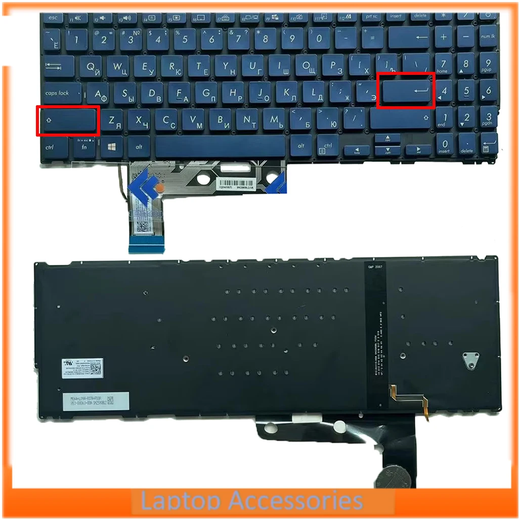 Русская клавиатура для ноутбука с подсветкой для Asus ZenBook UX533 UX533F UX533FD UX533FN UX533FD UX533FN UX534FA UX534FAC UX534FT UX563FD
