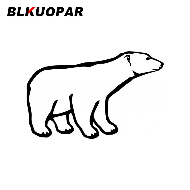 

BLKUOPAR Polar Bear Pattern Car Stickers Funny Animal Decal Occlusion Scratch Die Cut Laptop Air Conditioner Car Lable