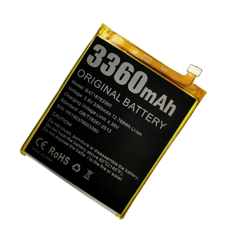100% Original High Quality New 3360mAh Replacement Battery  For Doogee Y7 N10 Cell Phone Battery Batteries Bateria