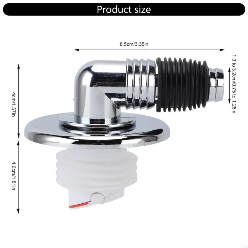 97QD Drenaje universal Adaptador Fregadero baño Bañeras bañera Herramienta sellado drenaje tubería ABS adecuada