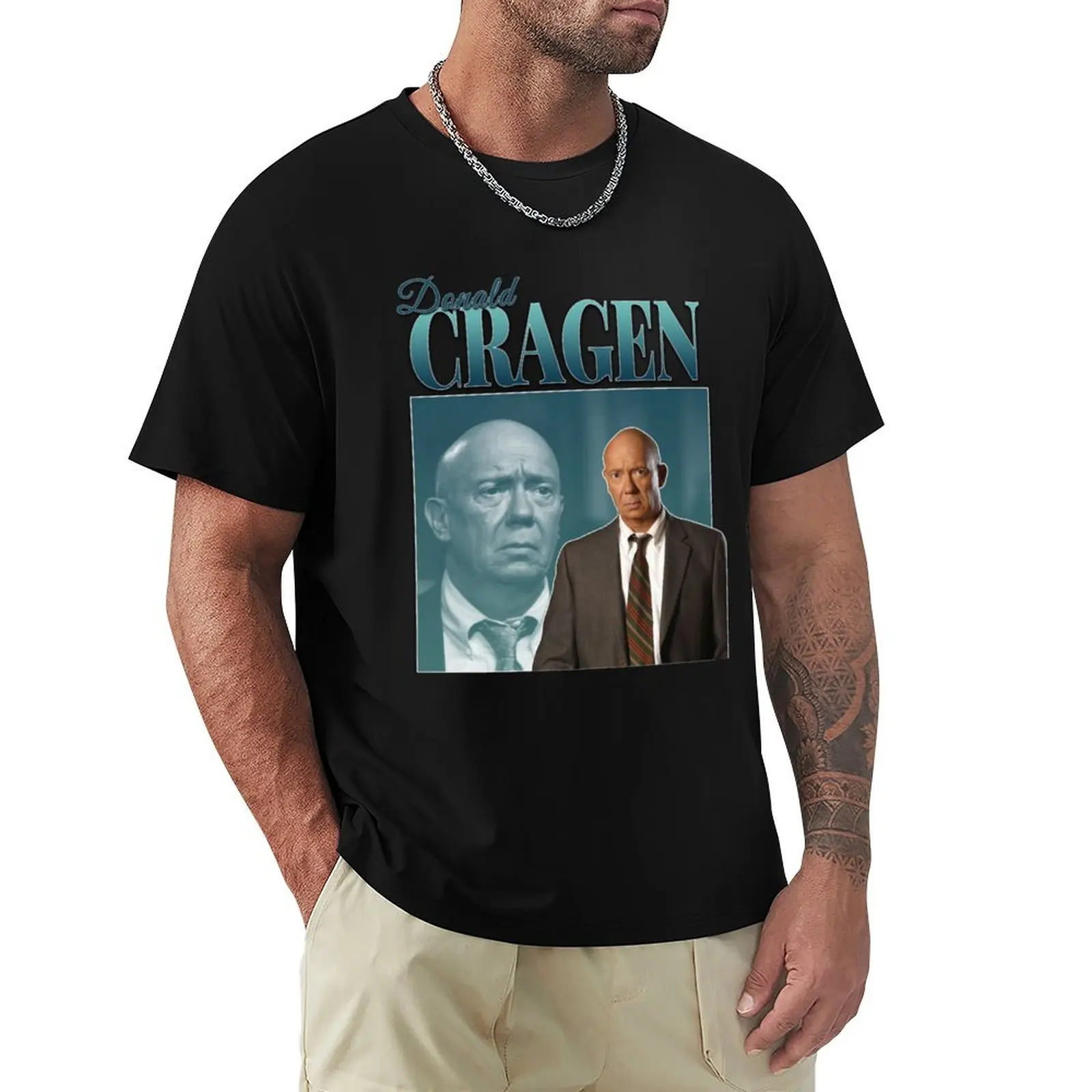 Donald Cragen 90s Inspired Vintage Homage T-Shirt Dry Fit Athletic Short Sleeve Shirt