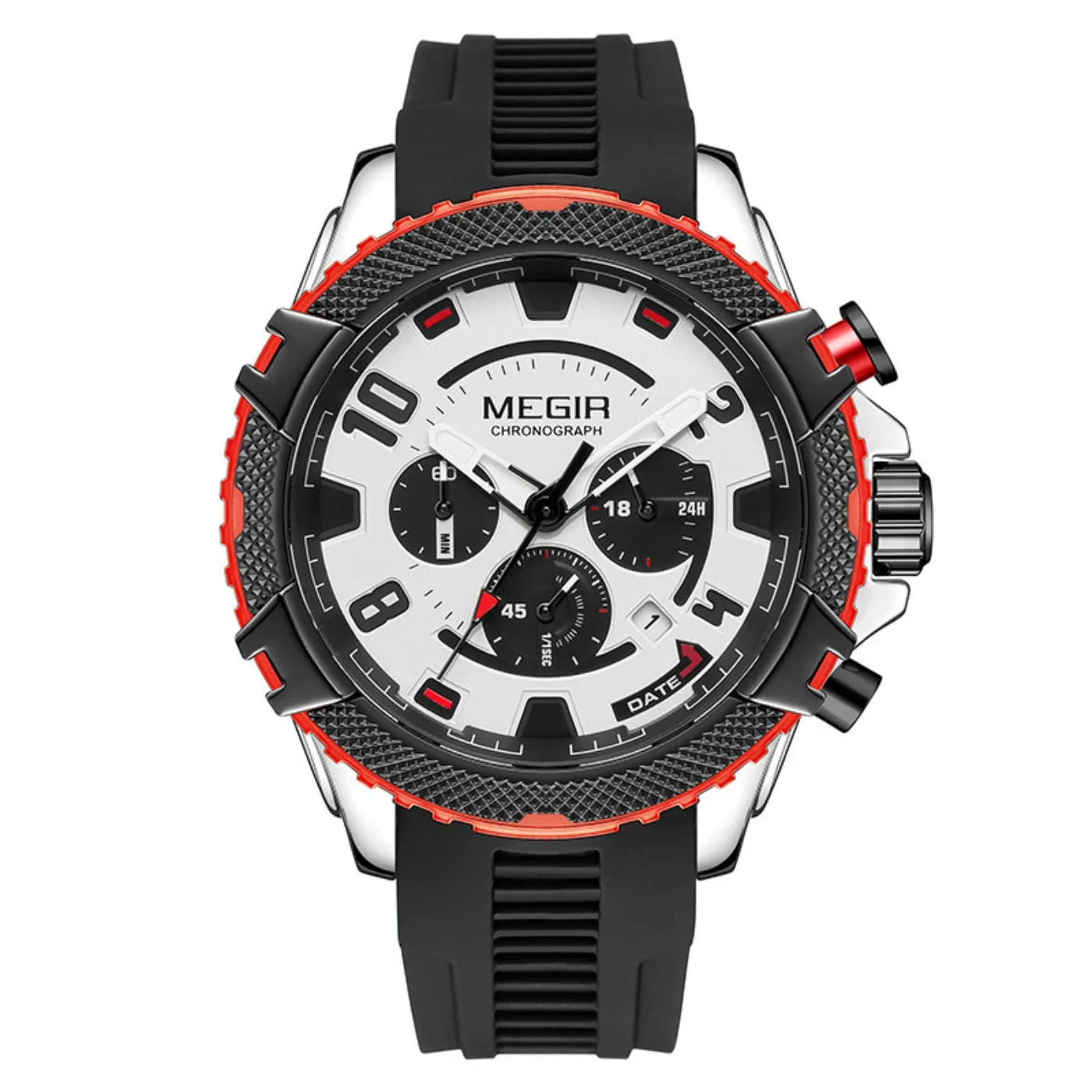 MEGIR 48MM Dial Chronograph Men's Quartz Watches Waterproof Luminous Sport Casual Wristwatch with 24-hour Auto Date Gift for Man view 6