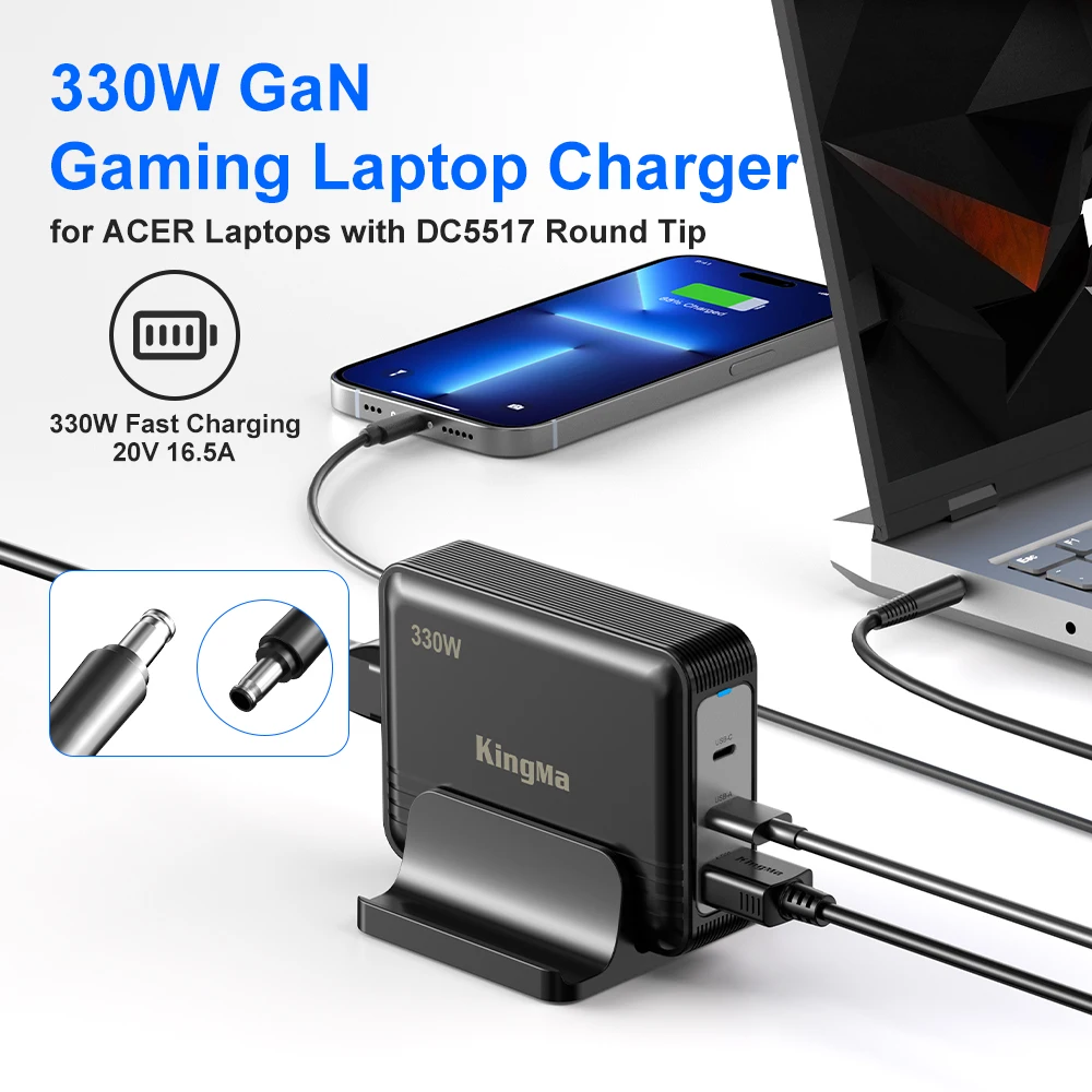 Imagem -01 - Gan Carregador Adaptador Laptop Carregador para Acer Predator Helios 300 Ph31755 Rtx 3070 Ph517-52-94rq A20330p1a 19.5v 16.9a 330w gan carregador adaptador laptop carregador para acer predator helios 300 ph31755 rtx 3070 ph517 52 94rq a20330p1a 195v 169a 330w 01