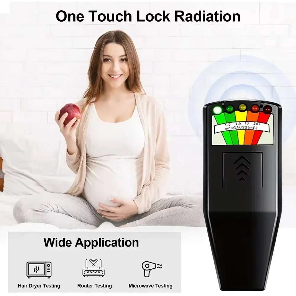 كاشف الإشعاع الكهرومغناطيسي المحمول يده غاوس متر اختبار الإشعاع دائم لأبحاث الموجات غير الطبيعية EMF