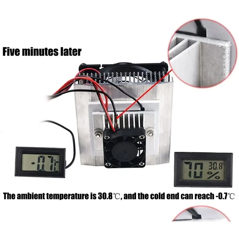 A98I-Heat Sink Conduction Module Mini Air Conditioner 12V DIY Thermoelectric Electronic Cooling Refrigeration Cooling System