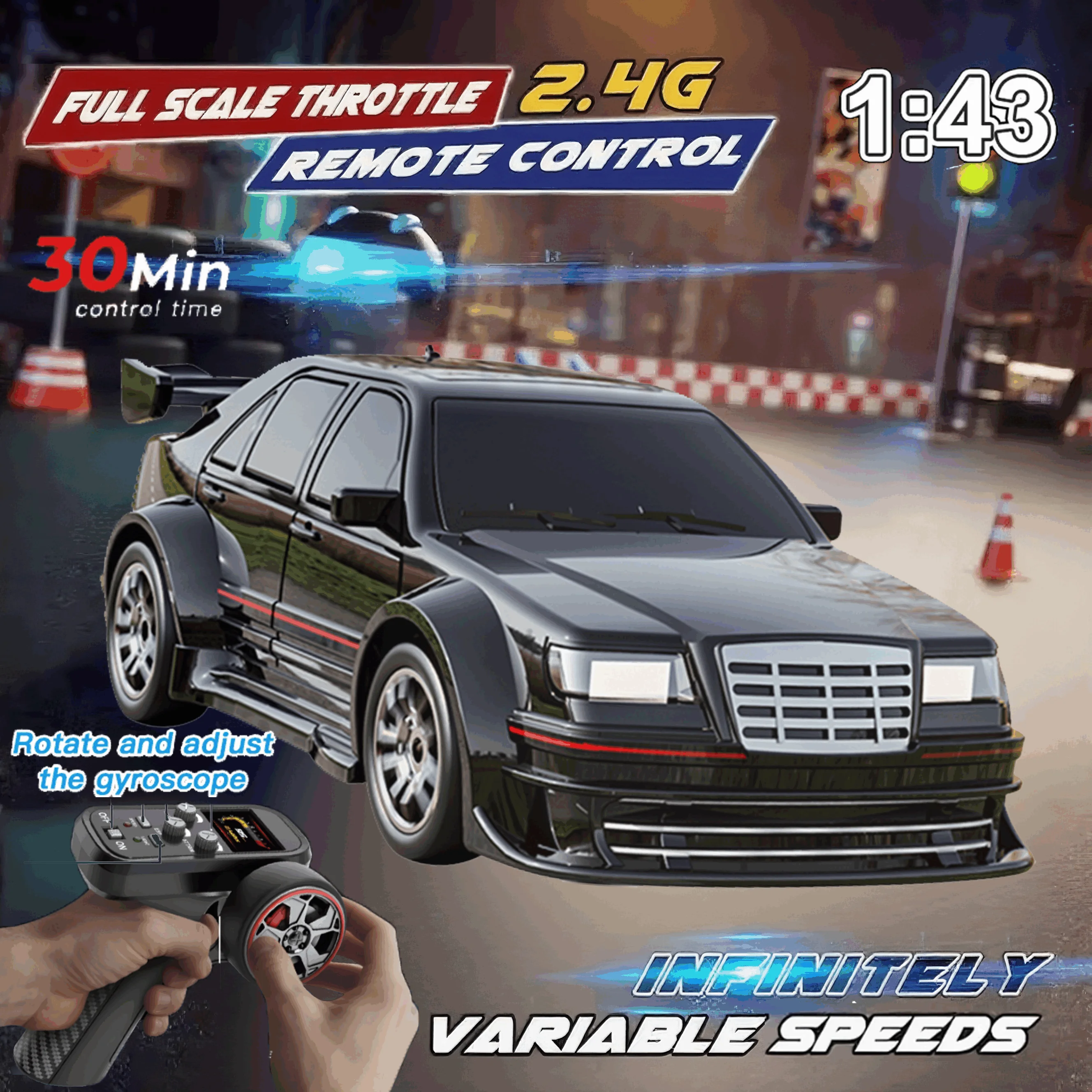 

2025 НОВЫЕ профессиональные полностью proportion 1:43 4WD автомобили с дистанционным управлением и гироскопом RC Drift Racing Модель автомобиля для мальчиков Игрушки Подарки