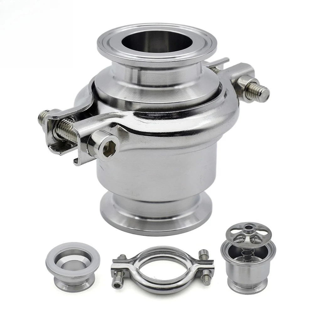 Sanitary Tri Clamp Check Valve 19-102mm 3/4''-6'' SUS304/316L Stainless Steel One Way Vertical Non-Return Valve Homebrew/Brewery