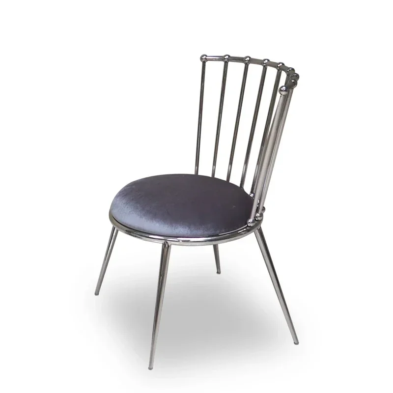 كراسي طعام فاخرة مصنوعة من قماش الفولاذ المقاوم للصدأ وكراسي مسند ظهر حديثة وبسيطة وكراسي قهوة وتفاوض الفنادق