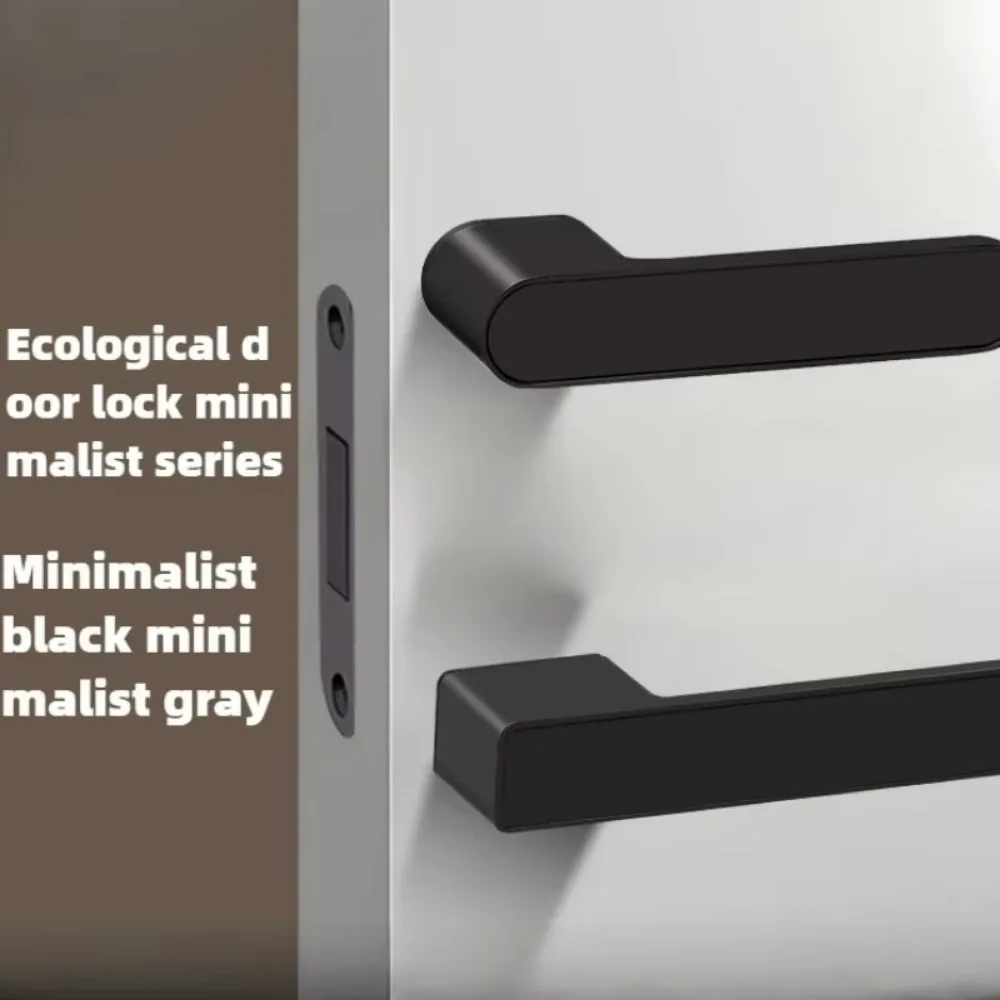 

Минималистичный магнитный дверной замок из цинкового сплава, скрытая замочная скважина, бесшумный дверной замок, ручка с одним словом, экологический дверной замок для кабинета в спальне