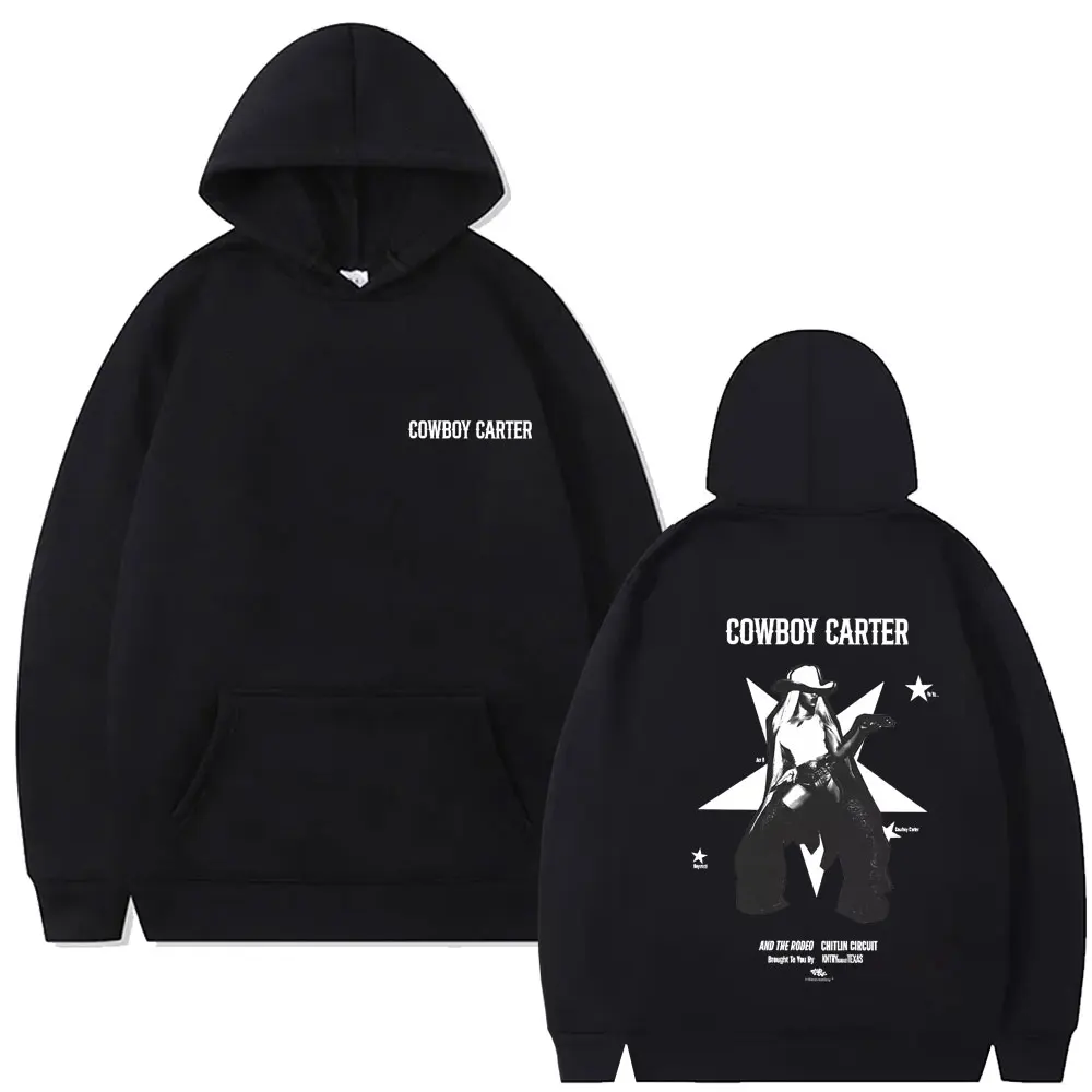 

Beyonce Cowboy Carter Graphic Hoodie Men Women Fashion Vintage Black Hooded Sweatshirt Unisex Casual Aesthetic Pullover Hoodies