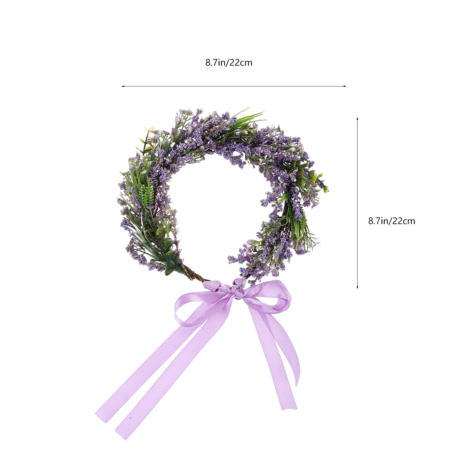 1 قطعة اليدوية محاكاة الخزامى الأزهار خوذة إكليل الشعر لحفلات الزفاف حفلة موسيقية حفلات جذابة الأزهار تاج الزفاف الشعر