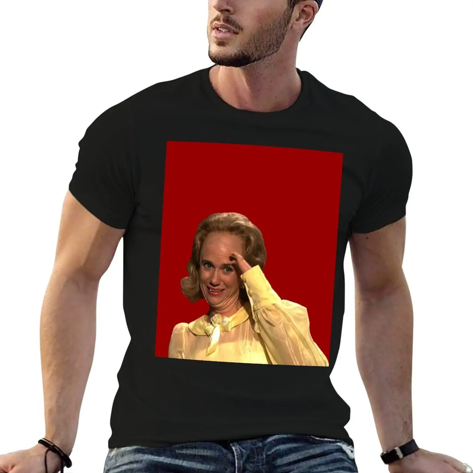 

Kristen Wiig: baby hands T-Shirt black cotton t-shirt plain for man package t shirt for man T-Shirt