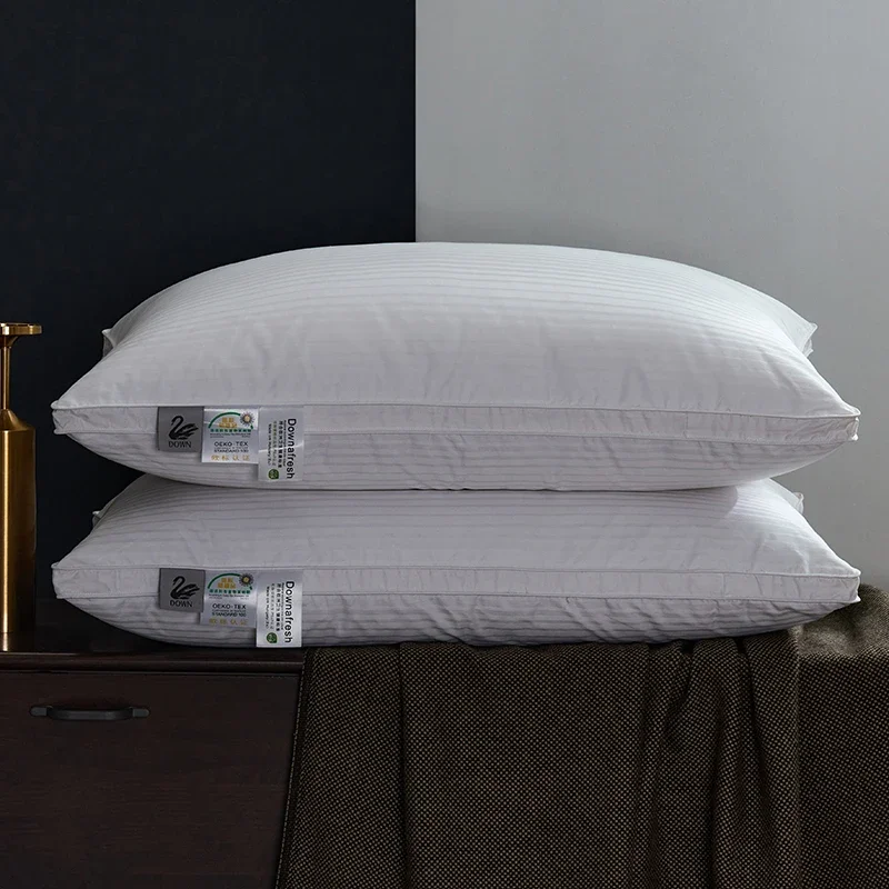 5-star-hotel-quality-goose-down-pillow-with-3d-neck-support-slow-rebound-100-cotton-fabric-for-comfortable-sleep