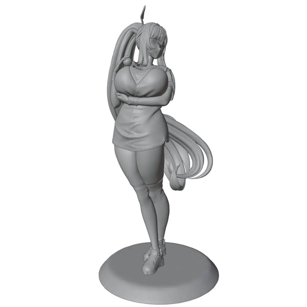 1/24 Anime Character Statue GK Miniature 3D Printed Gray Model Figurine DIY Doll Collection Unassembled And Unpainted