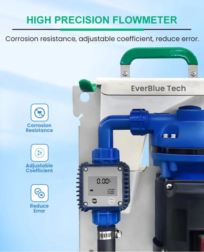 For 1000 L AdBlue Conveyor Pump Kit IBC Dispenser with Nozzle Def Fluid Ad Blue Water Pump